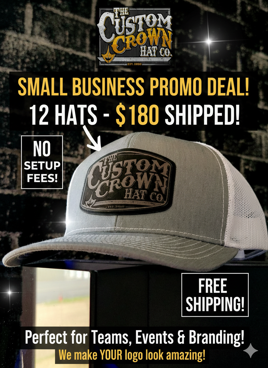 The 12-Hat Crew Pack (Custom Leatherette Patch)
